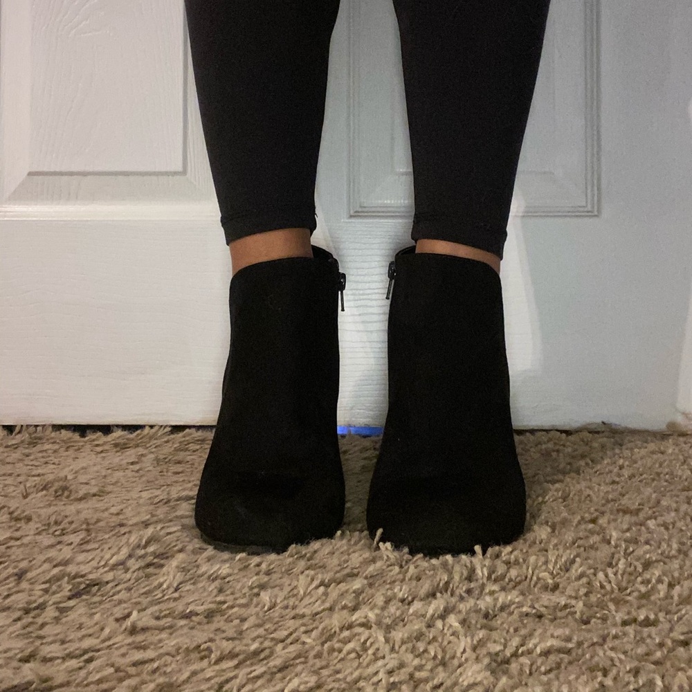 Candies Black Booties Size 8.5